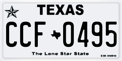 TX license plate CCF0495