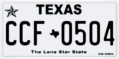TX license plate CCF0504