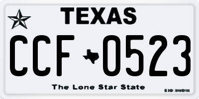 TX license plate CCF0523