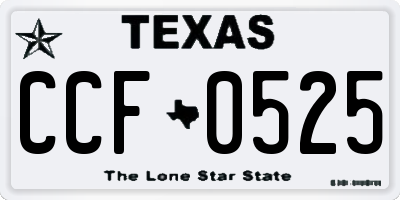 TX license plate CCF0525