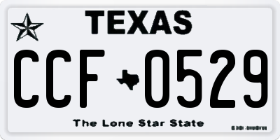 TX license plate CCF0529