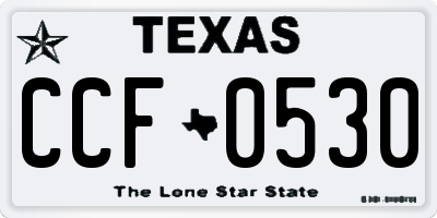 TX license plate CCF0530