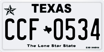 TX license plate CCF0534
