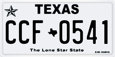 TX license plate CCF0541
