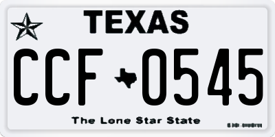 TX license plate CCF0545