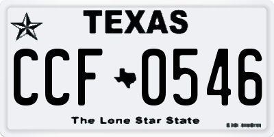 TX license plate CCF0546