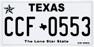 TX license plate CCF0553