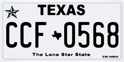 TX license plate CCF0568