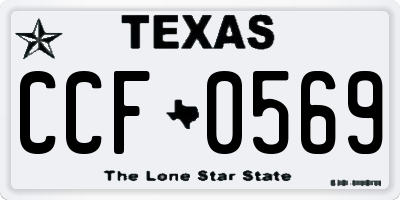 TX license plate CCF0569