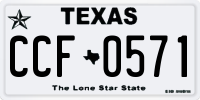 TX license plate CCF0571