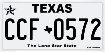 TX license plate CCF0572