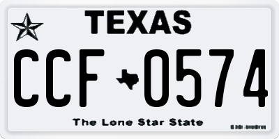 TX license plate CCF0574