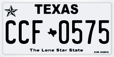 TX license plate CCF0575