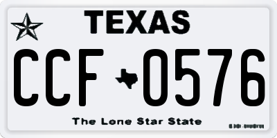 TX license plate CCF0576