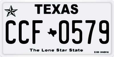 TX license plate CCF0579