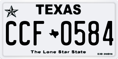 TX license plate CCF0584