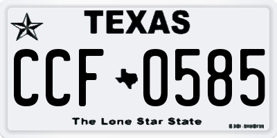 TX license plate CCF0585