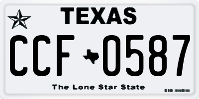 TX license plate CCF0587