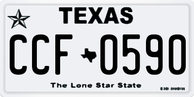 TX license plate CCF0590
