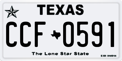 TX license plate CCF0591