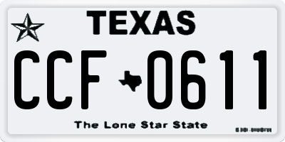 TX license plate CCF0611