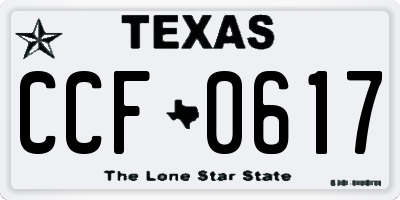 TX license plate CCF0617