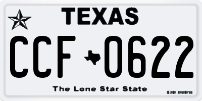 TX license plate CCF0622
