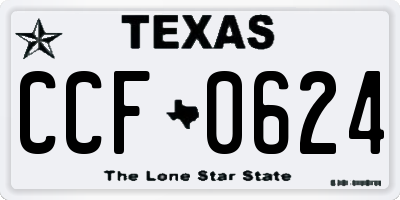 TX license plate CCF0624