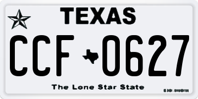 TX license plate CCF0627
