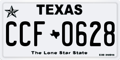 TX license plate CCF0628
