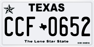 TX license plate CCF0652