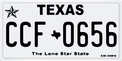TX license plate CCF0656
