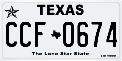 TX license plate CCF0674