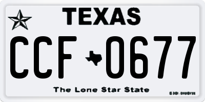 TX license plate CCF0677