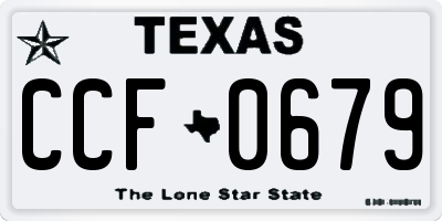 TX license plate CCF0679