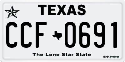 TX license plate CCF0691