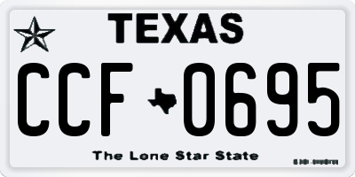 TX license plate CCF0695