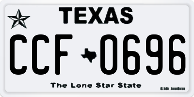 TX license plate CCF0696