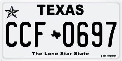 TX license plate CCF0697