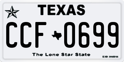 TX license plate CCF0699