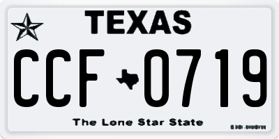 TX license plate CCF0719
