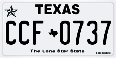 TX license plate CCF0737