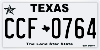 TX license plate CCF0764