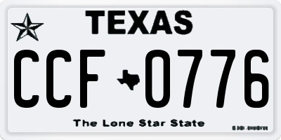 TX license plate CCF0776