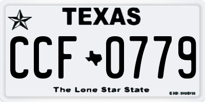 TX license plate CCF0779