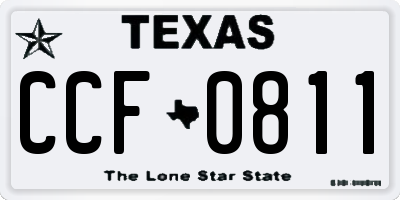 TX license plate CCF0811