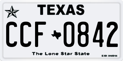 TX license plate CCF0842