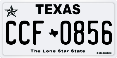 TX license plate CCF0856