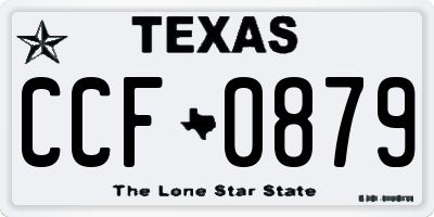 TX license plate CCF0879