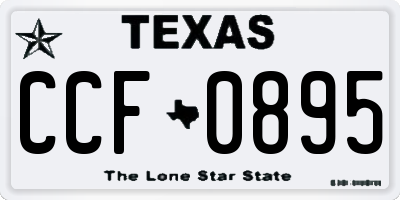 TX license plate CCF0895